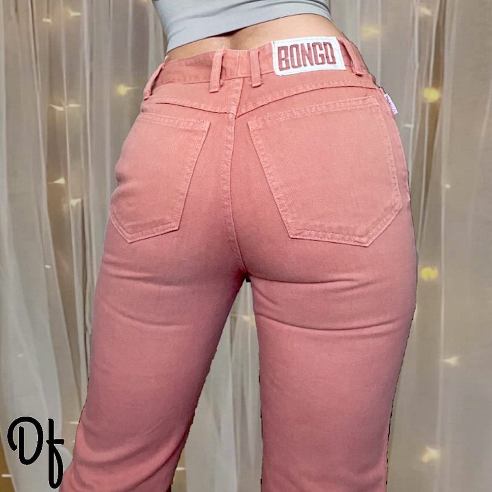 Vintage 80s BONGO Women's High Rise Pink Jeans 25 Waist